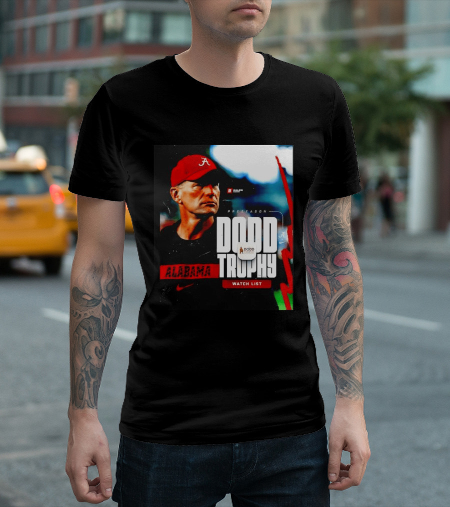 Alabama Crimson Tide Preseason Dodd Trophy List Kalen DeBoer Nike T-Shirt