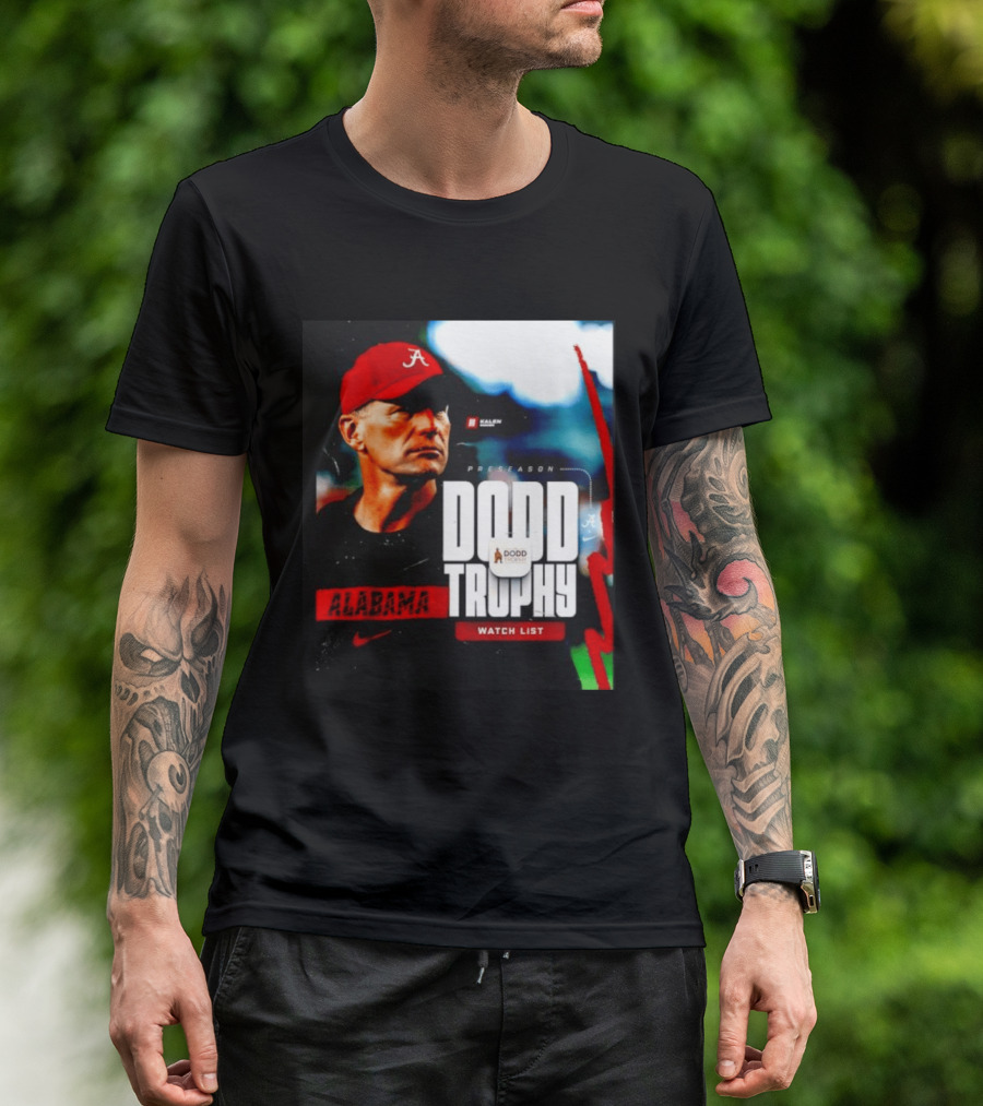 Alabama Crimson Tide Preseason Dodd Trophy List Kalen DeBoer Nike T-Shirt
