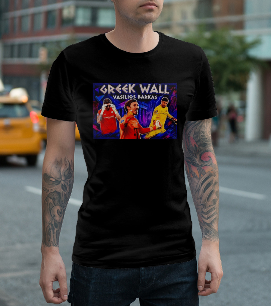 Greek Wall Vasilios Barkas Goalkeeper Collage T-Shirt