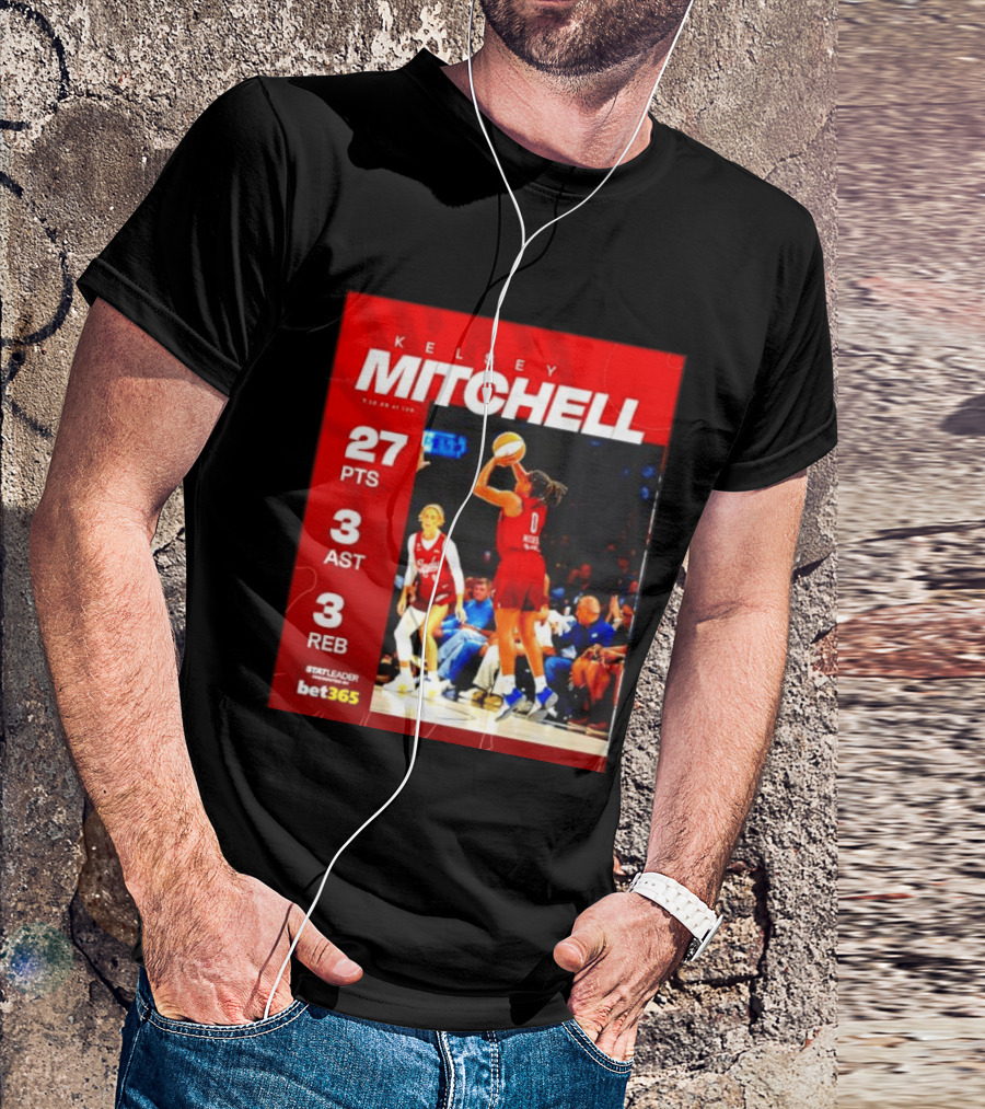 Kelsey Mitchell 27 Points Stat Leader 3 Assists 3 Rebounds At Las Vegas T-Shirt