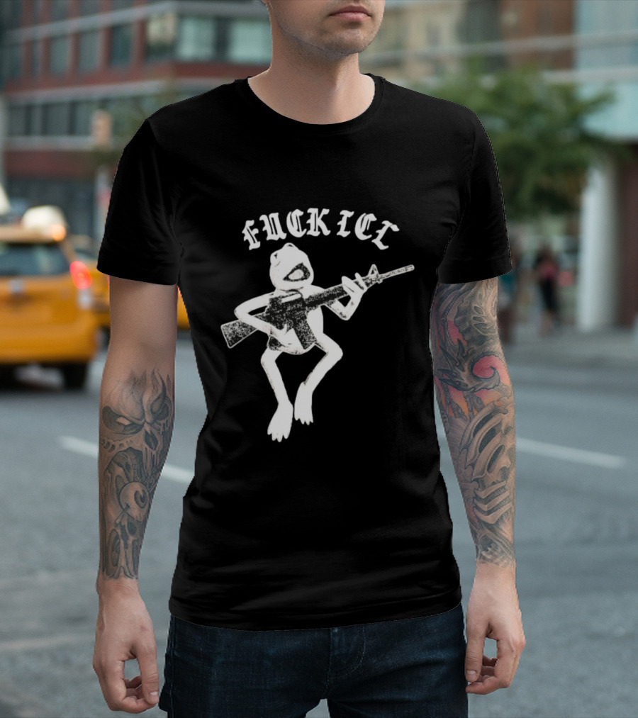 FUCKICE Kermit Frog United Snakes Meme T-Shirt