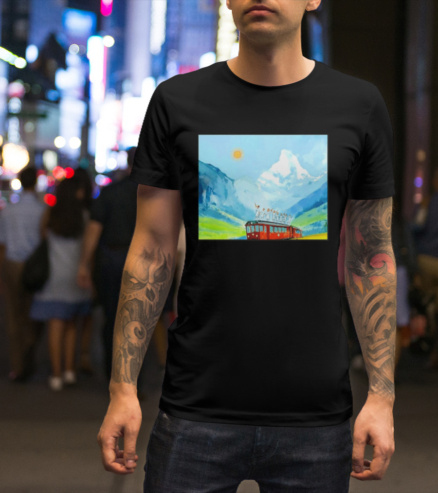 Lionel Messi Argentina Football Team Celebration On Swiss Alps Train T-Shirt