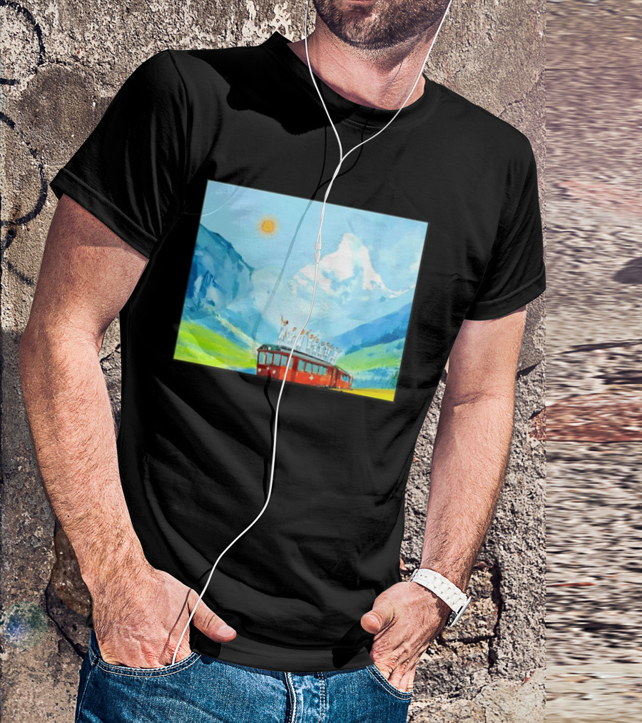 Lionel Messi Argentina Football Team Celebration On Swiss Alps Train T-Shirt