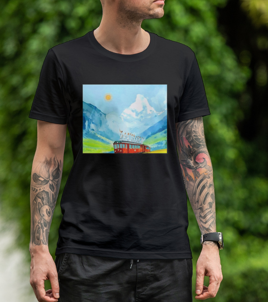 Lionel Messi Argentina Football Team Celebration On Swiss Alps Train T-Shirt