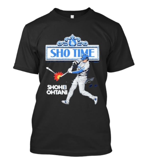 Los Angeles Dodgers Shohei Ohtani Sho Time LA 2026 Baseball Player Hitting Scene T-Shirt