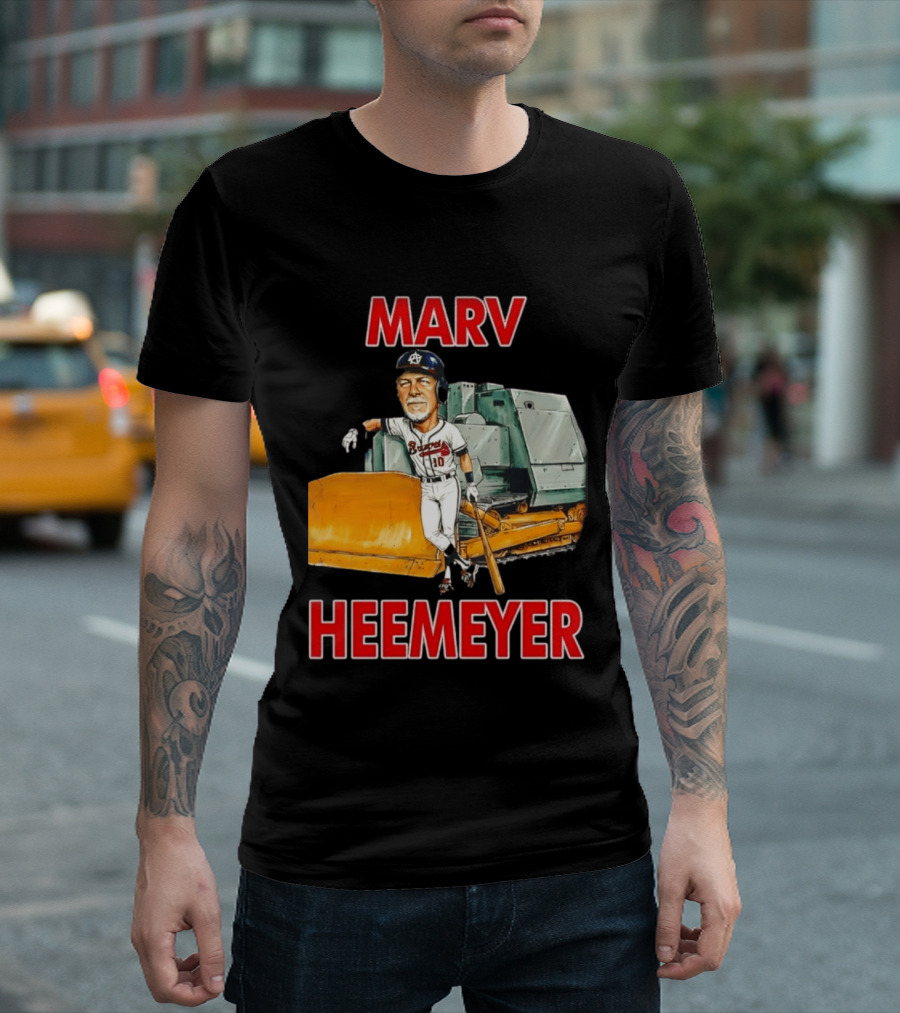 Marv Heemeyer Braves Player And Bulldozer Combo T-Shirt