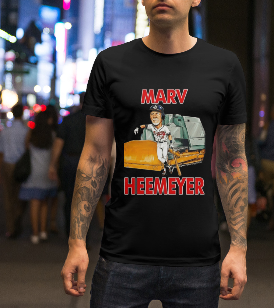Marv Heemeyer Braves Player And Bulldozer Combo T-Shirt
