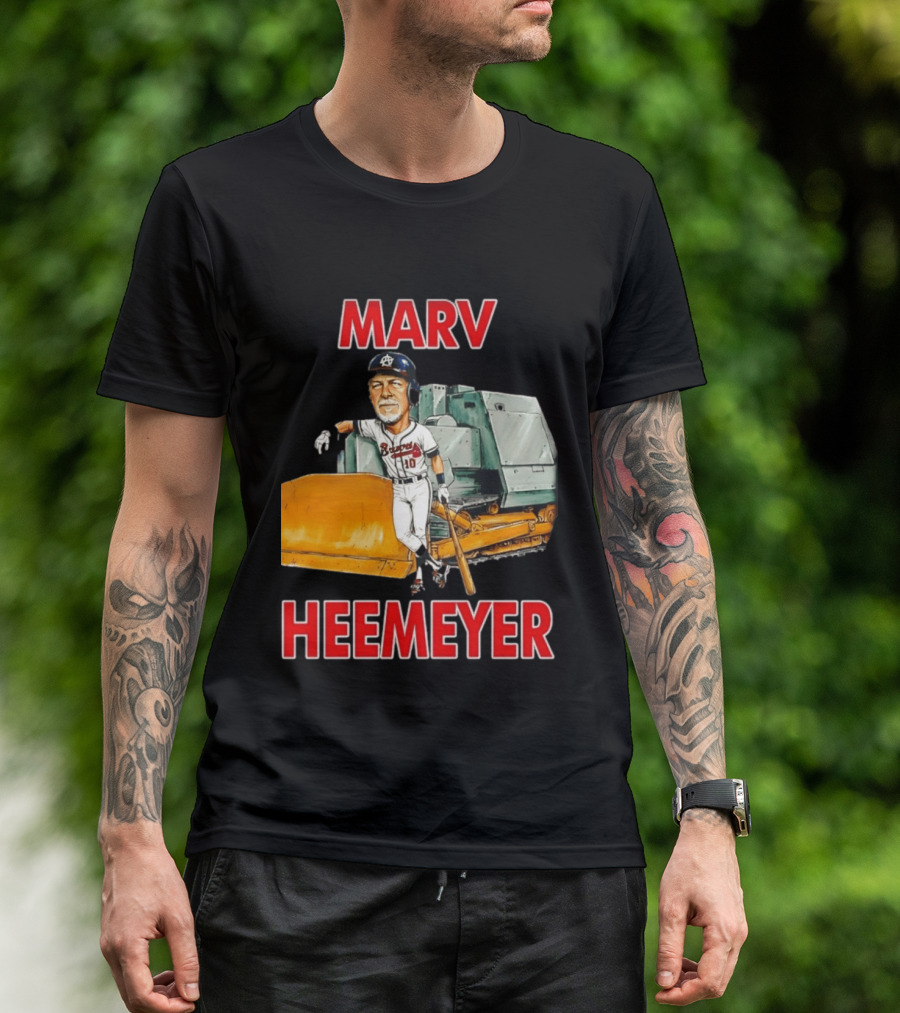 Marv Heemeyer Braves Player And Bulldozer Combo T-Shirt