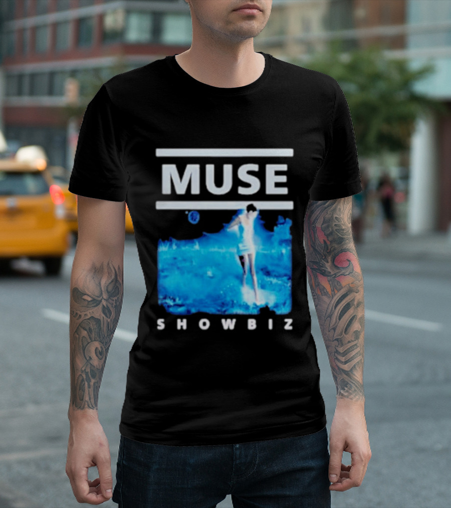 Muse Showbiz Album Cover Art Blue Aesthetic T-Shirt