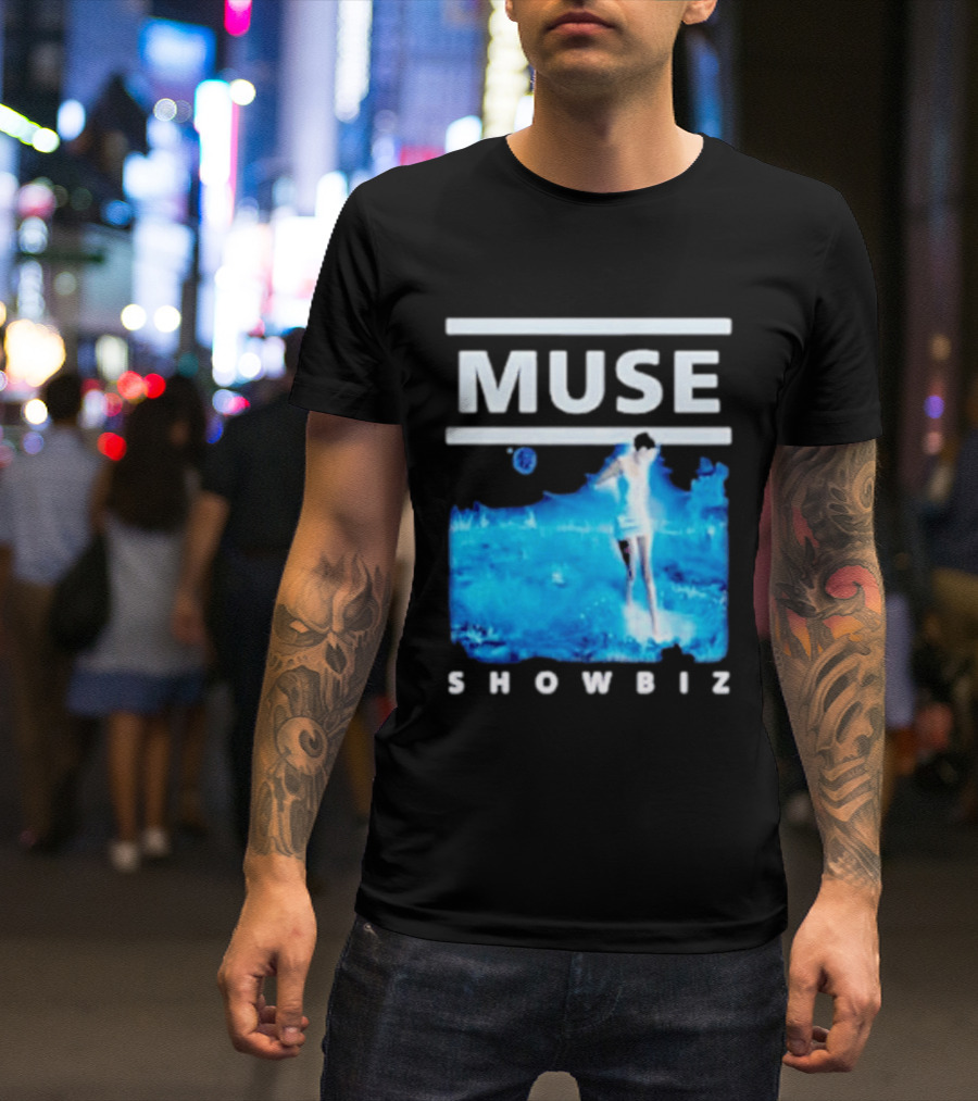 Muse Showbiz Album Cover Art Blue Aesthetic T-Shirt