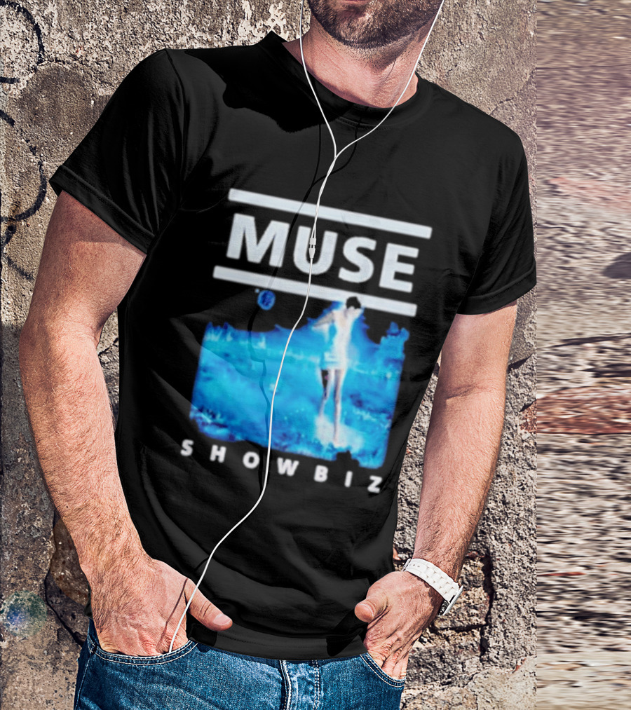 Muse Showbiz Album Cover Art Blue Aesthetic T-Shirt