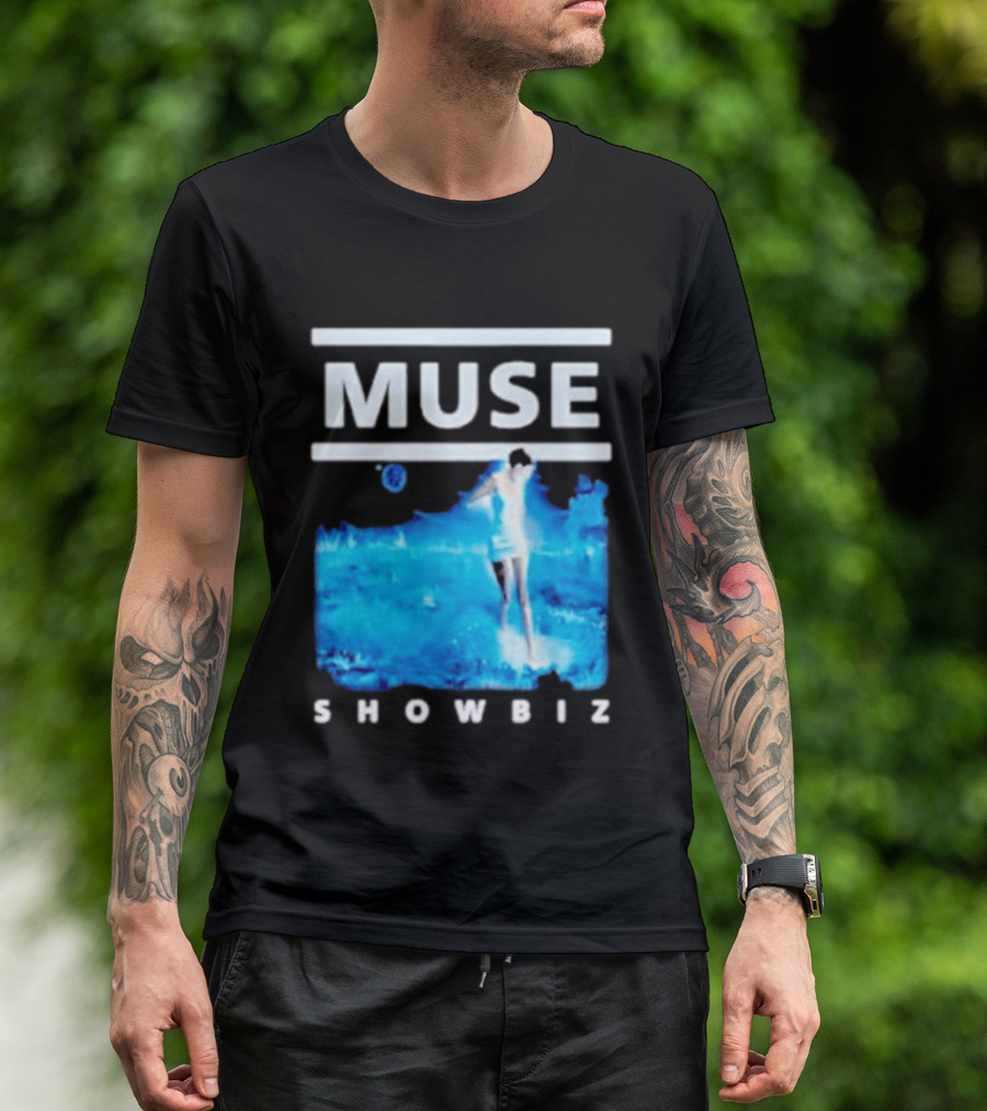 Muse Showbiz Album Cover Art Blue Aesthetic T-Shirt
