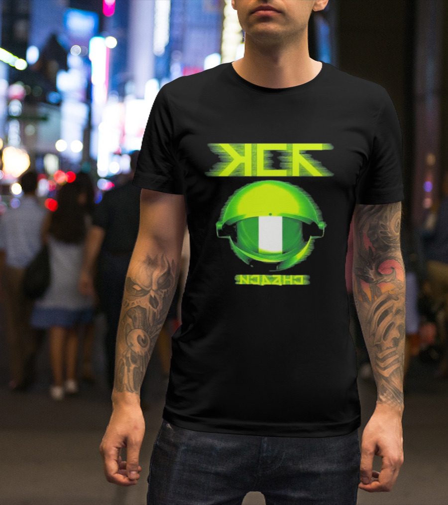 My Chemical Romance MCR Neon Green Glitch Helmet Italy Florence Visarno Arena 15 July 2026 T-Shirt
