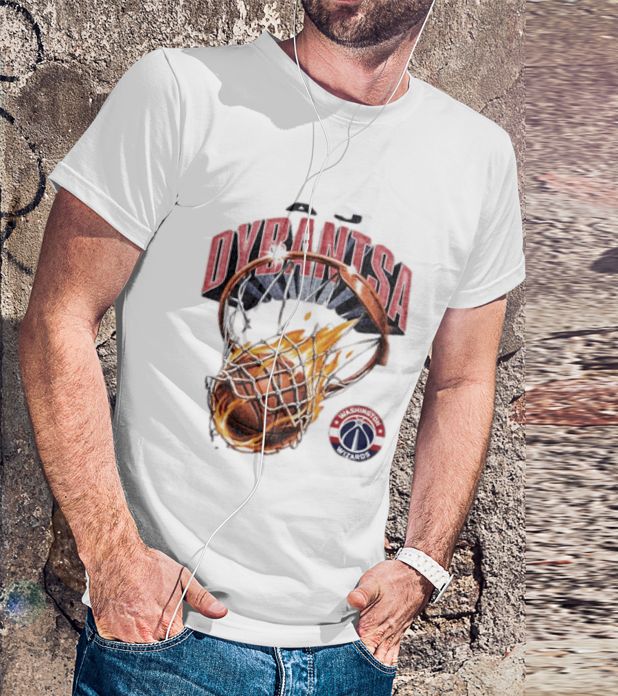 Dybantsa Washington Wizards Basketball Hoop On Fire T-Shirt