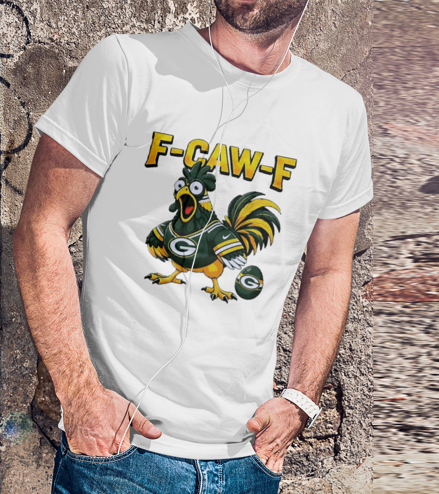 F CAW F Green Bay Packers Rooster Football Fan T-Shirt