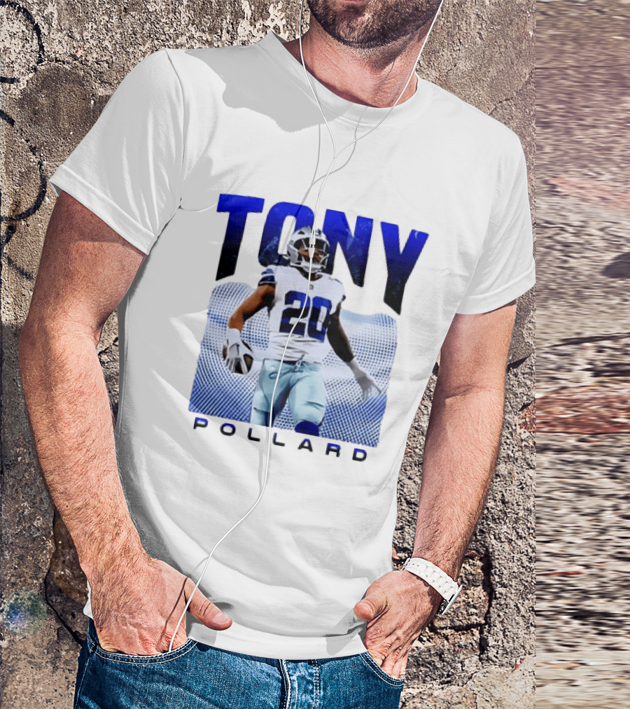 Tony Pollard Dallas Cowboys Number 20 Football Player T-Shirt