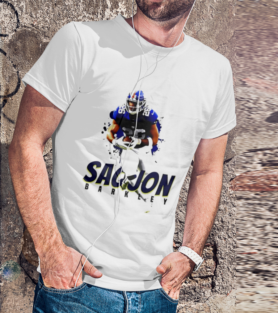Saquon Barkley 26 New York Giants Running Back Sports T-Shirt