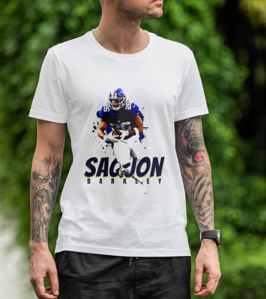 Saquon Barkley 26 New York Giants Running Back Sports T-Shirt