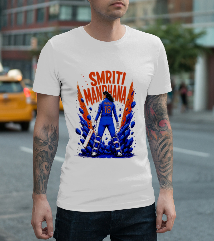 Smriti Mandhana 18 Cricket Star Power Play T-Shirt