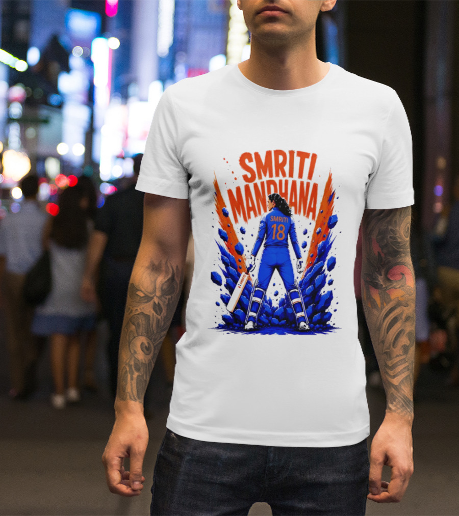 Smriti Mandhana 18 Cricket Star Power Play T-Shirt
