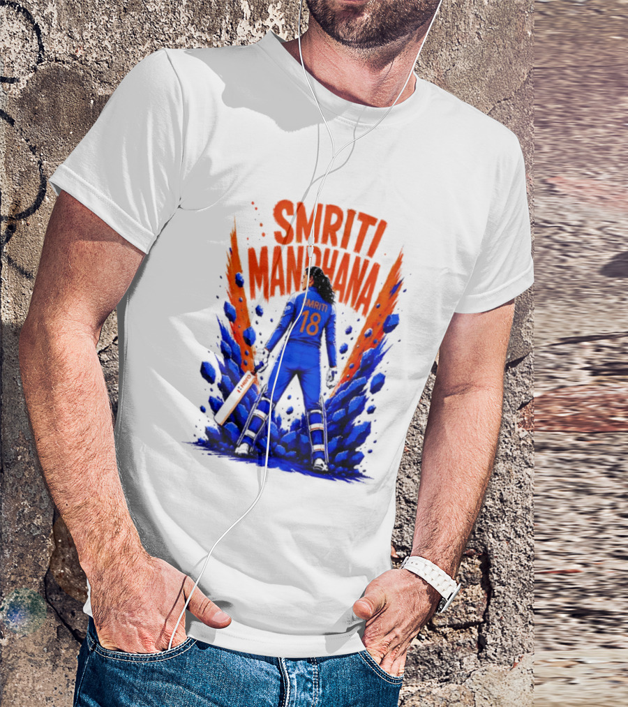 Smriti Mandhana 18 Cricket Star Power Play T-Shirt