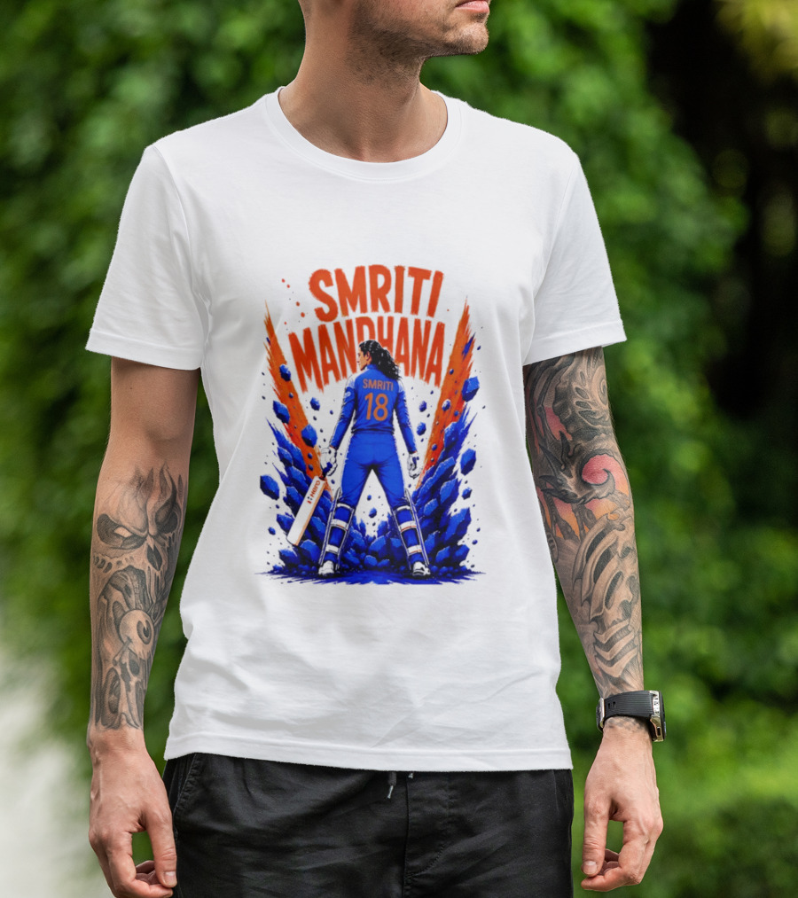 Smriti Mandhana 18 Cricket Star Power Play T-Shirt