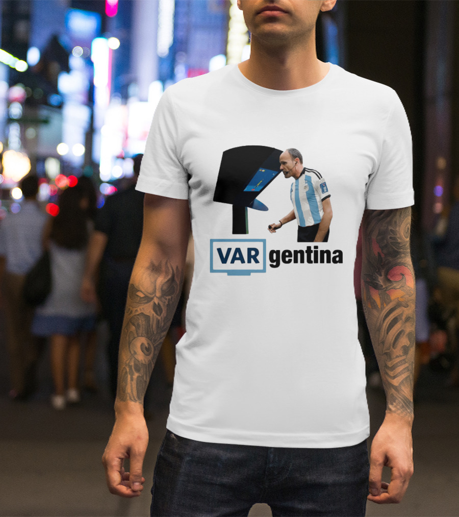 VAR Argentina Football Referee Interaction T-Shirt