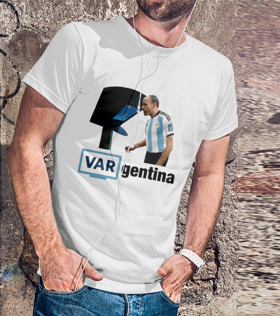 VAR Argentina Football Referee Interaction T-Shirt