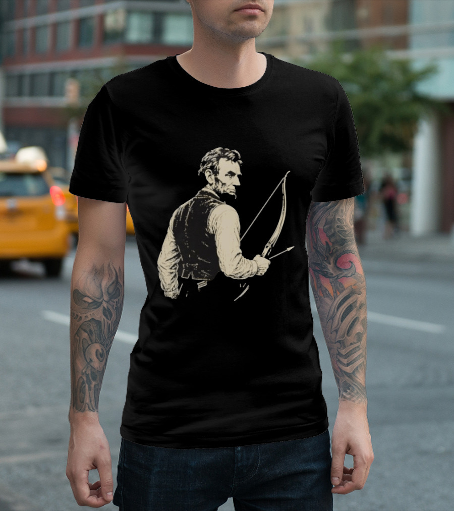 Abraham Lincoln Archery Bow And Arrow Hunting T-Shirt