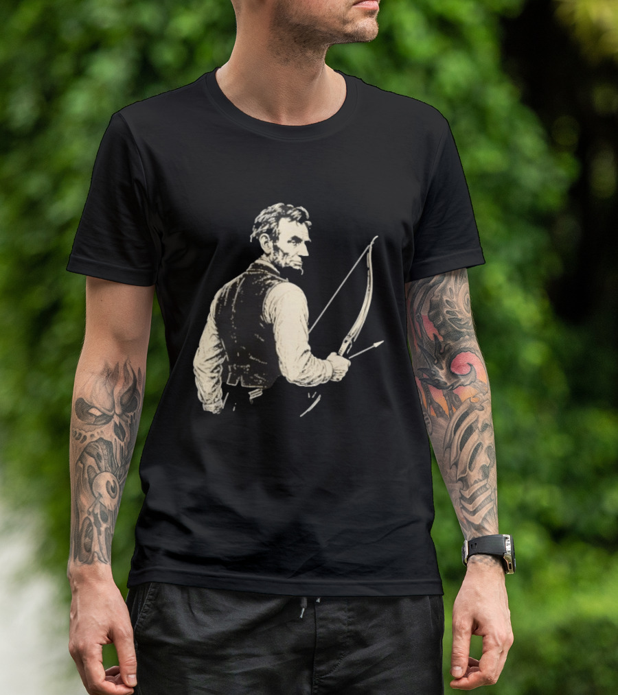 Abraham Lincoln Archery Bow And Arrow Hunting T-Shirt