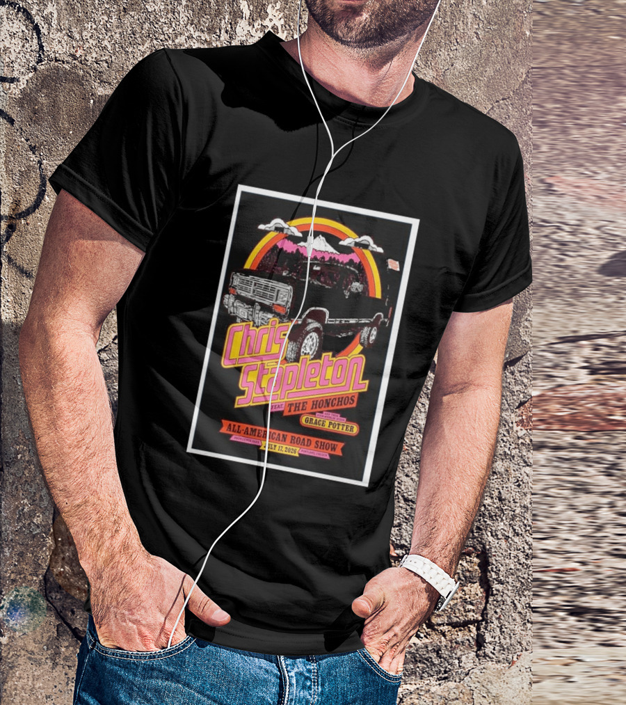 Chris Stapleton All American Road Show July 17 2026 Portland Oregon Feat The Honchos Grace Potter T-Shirt