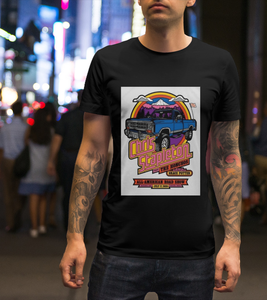 Chris Stapleton Feat The Honchos Grace Potter All American Road Show Providence Park Portland Oregon July 17 2026 T-Shirt