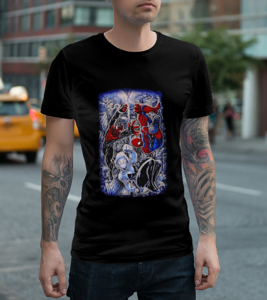 Spider Man Miles Morales Ghost Spider Marvel Multiverse Action Adventure T-Shirt