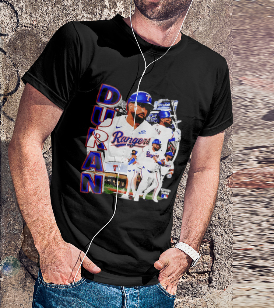Ezequiel Duran Texas Rangers Player Nike Jersey Collage T-Shirt