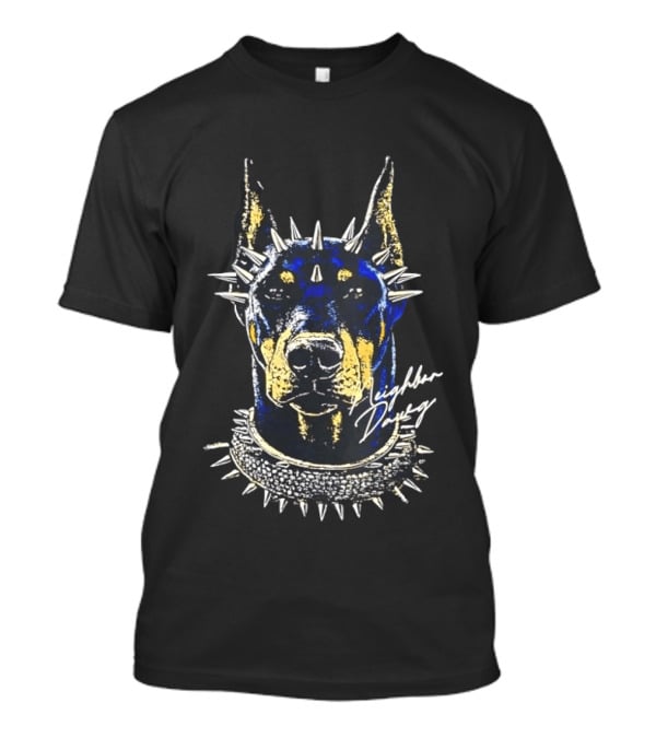 Neighbor Dawg Doberman Pinscher Spiked Collar T-Shirt