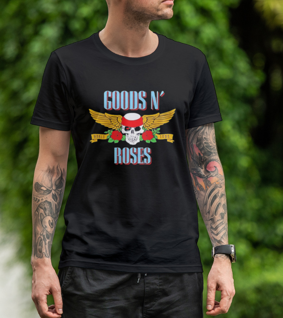 Goods N Roses Skull Wing World Tour T-Shirt