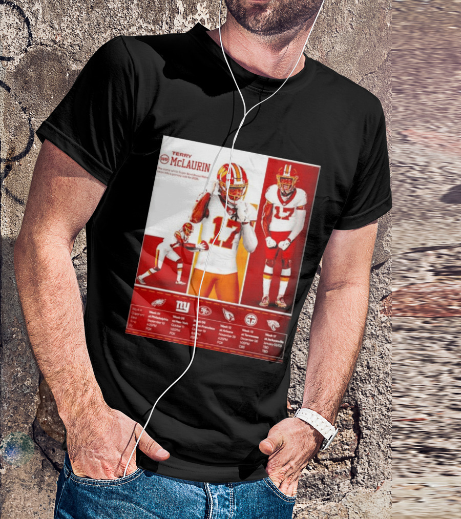 Terry McLaurin Washington Commanders 2026 Schedule NFL Football 17 Jersey Fan Gear T-Shirt