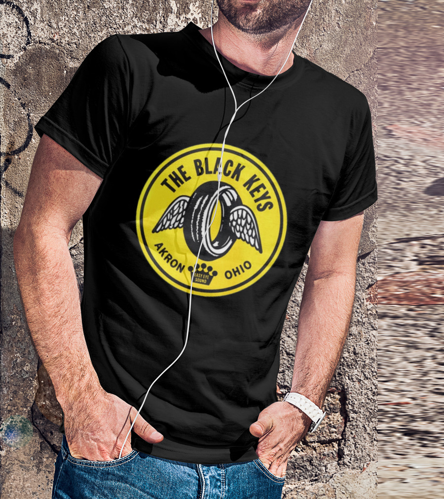 The Black Keys Easy Eye Sound Akron Ohio Winged Tire T-Shirt
