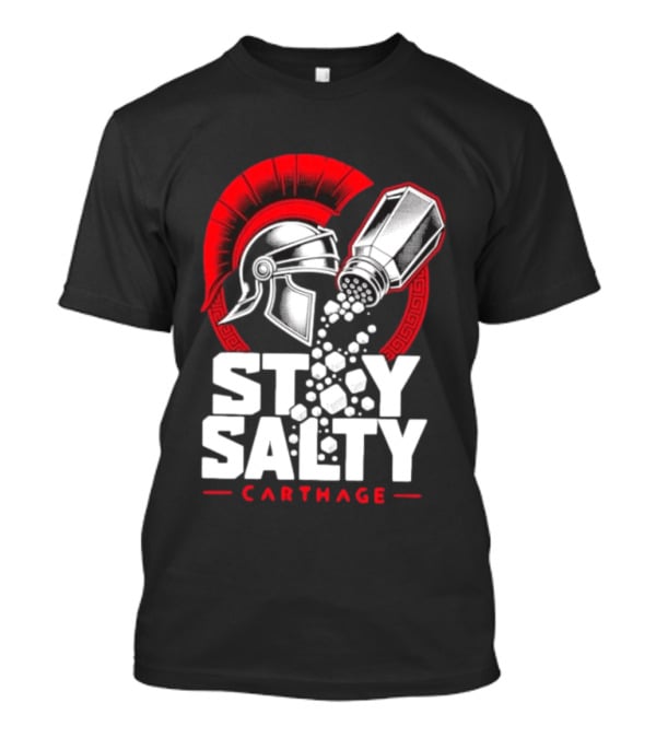 Stay Salty Carthage Roman Republic Rome Punic Wars Greek Helmet Salt Shaker T-Shirt