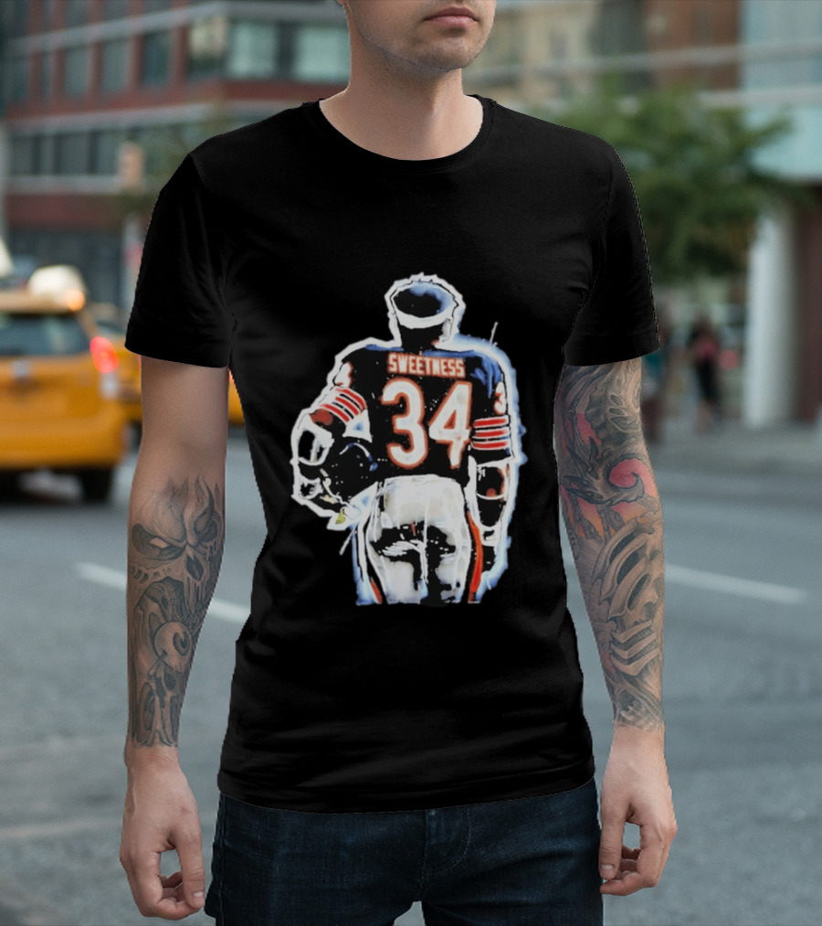 Walter Payton Sweetness 34 Chicago Bears Football Jersey Player T-Shirt