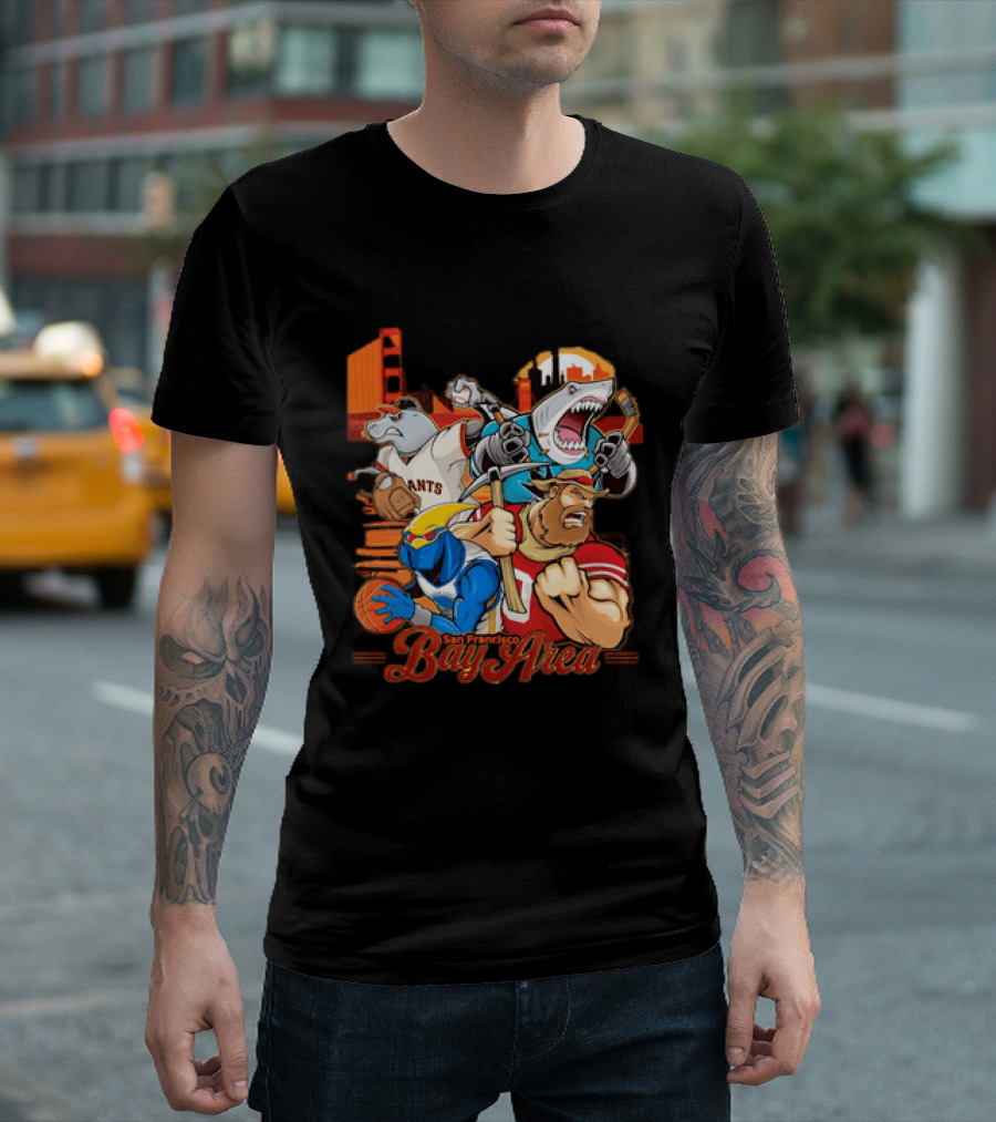 San Francisco Bay Area Giants Sharks Warriors 49ers Sports Collage T-Shirt