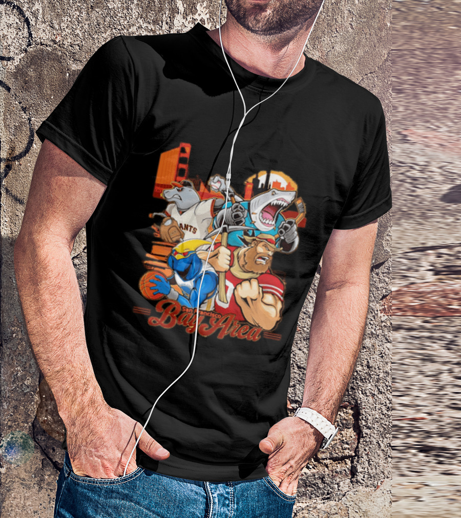 San Francisco Bay Area Giants Sharks Warriors 49ers Sports Collage T-Shirt