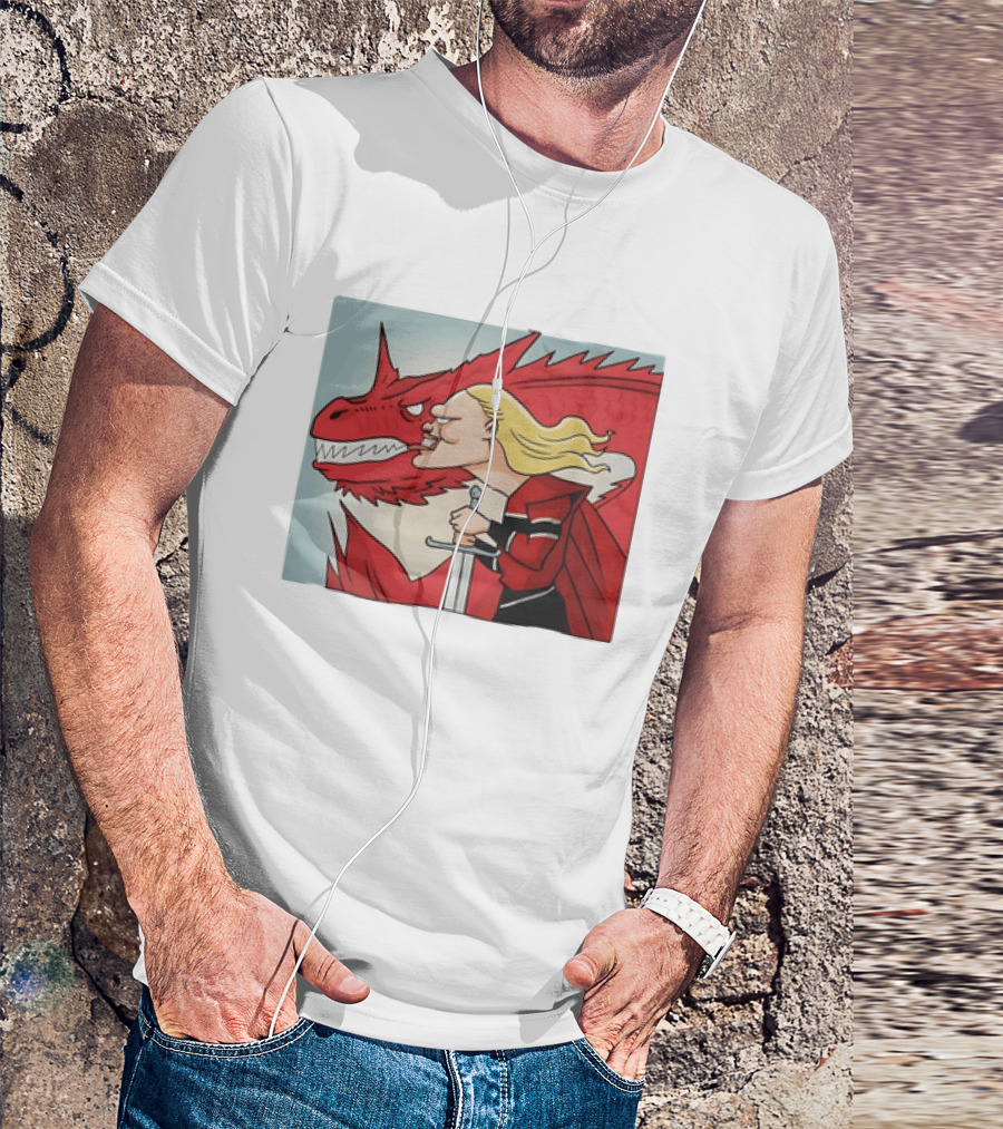 Haaland Norway Dragon Rider Caricature T-Shirt