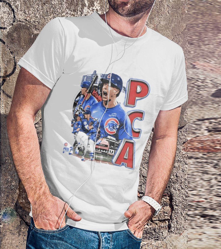 PCA Pete Crow Armstrong Chicago Cubs Baseball Collage T-Shirt