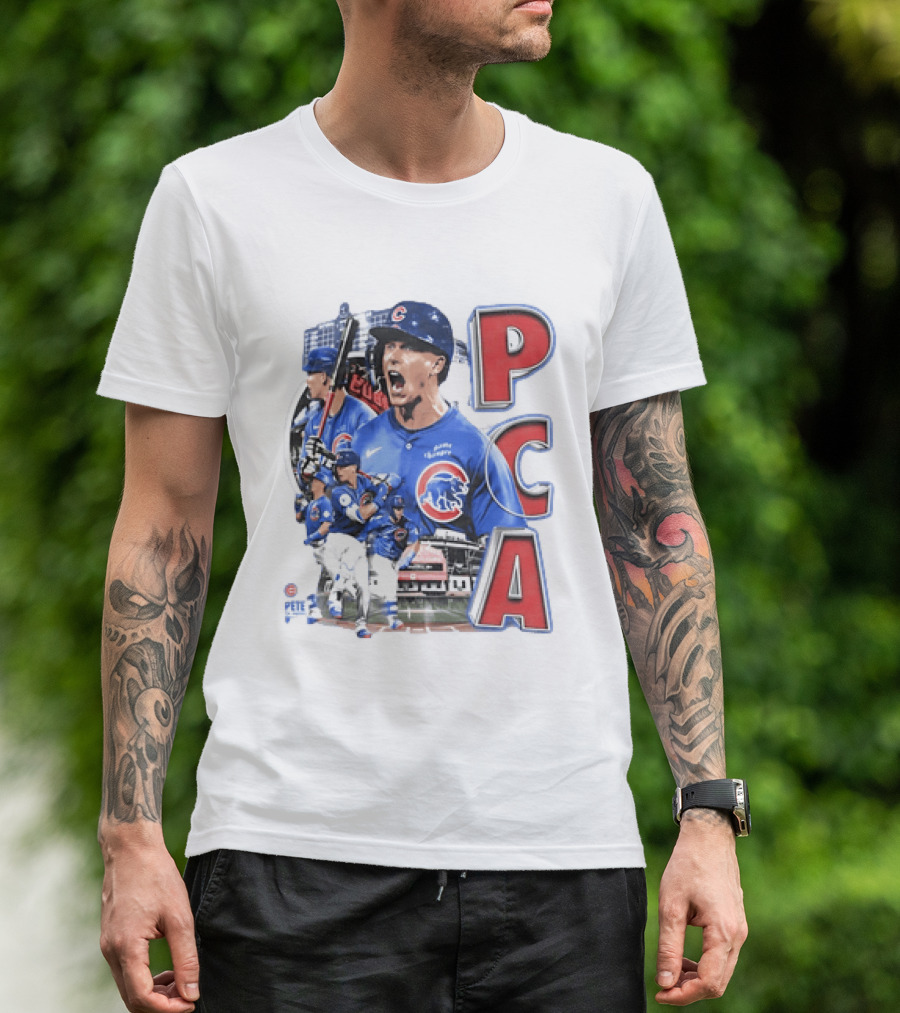 PCA Pete Crow Armstrong Chicago Cubs Baseball Collage T-Shirt