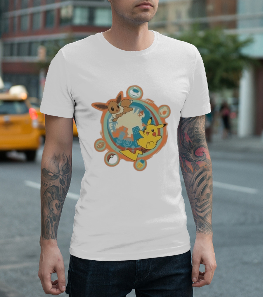 Pokémon 10 Year Anniversary 2026 Pikachu Eevee Celebration T-Shirt