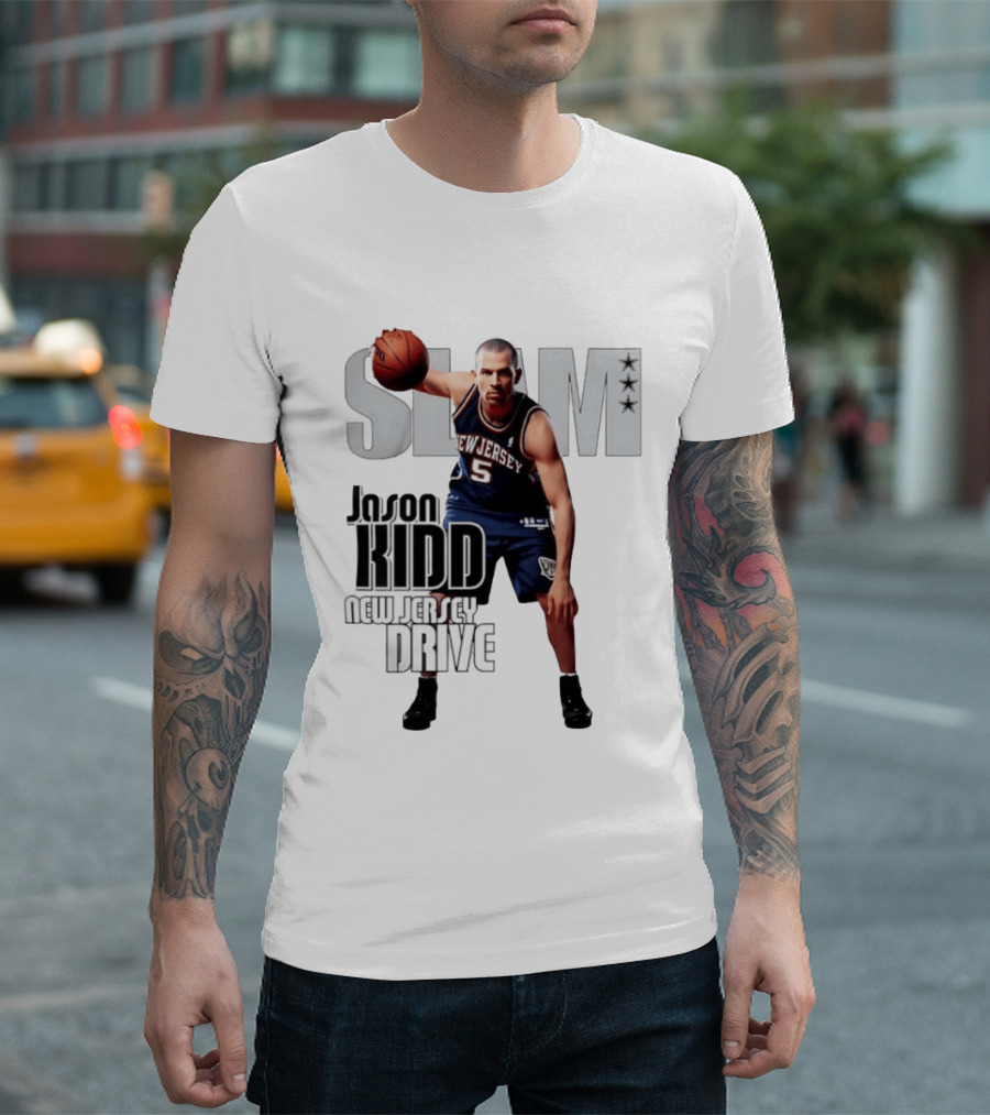 SLAM Magazine Jason Kidd New Jersey Drive Nets Basketball T-Shirt