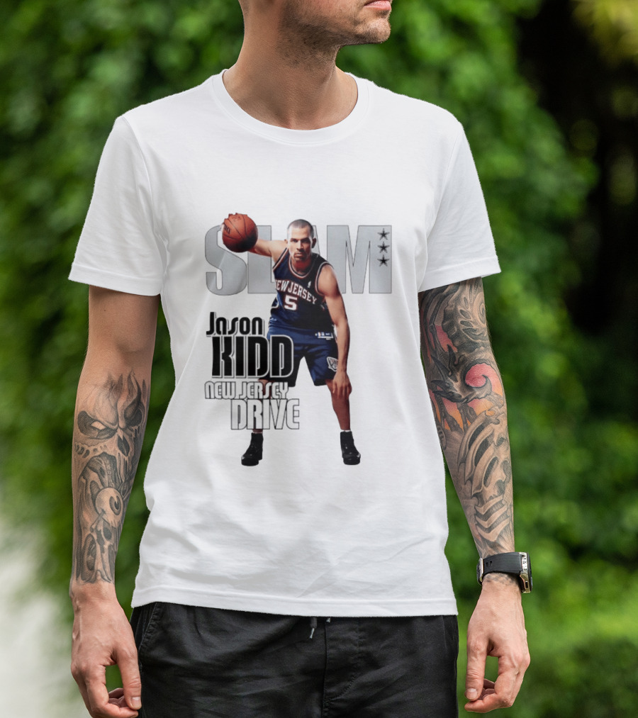 SLAM Magazine Jason Kidd New Jersey Drive Nets Basketball T-Shirt