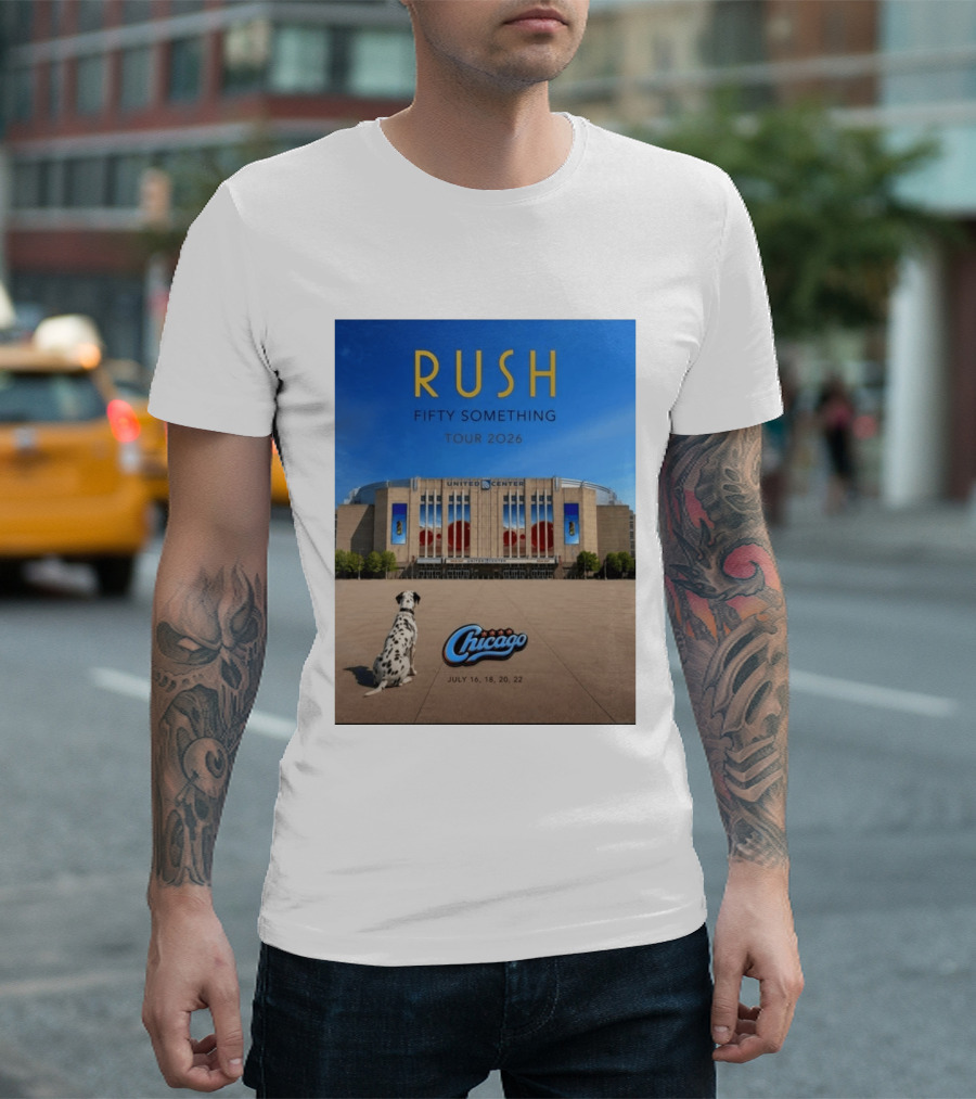Rush Fifty Something Tour 2026 Chicago United Center July 16 18 20 22 Event T-Shirt