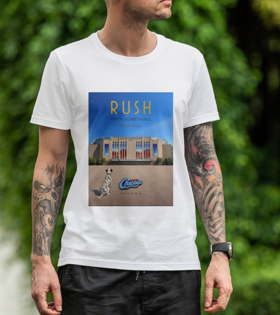 Rush Fifty Something Tour 2026 Chicago United Center July 16 18 20 22 Event T-Shirt
